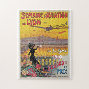 Puzzle Annonce vintage de voyage de semaine d'aviation de
