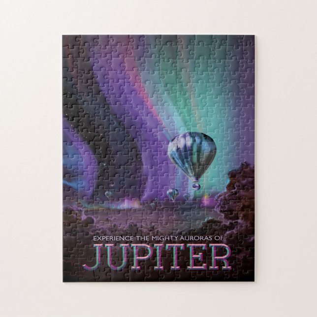 Puzzle Annonce Voyage Sci-Fi, Planet Jupiter (Vertical)