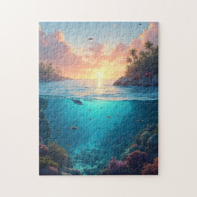 Puzzle Anse côtière colorée (Vertical)