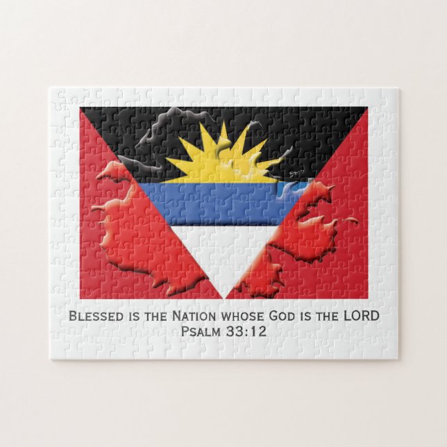 Puzzle ANTIGUA BARBUDA | Blessed Nation | DRAPEAU ANTIGUA (Horizontal)
