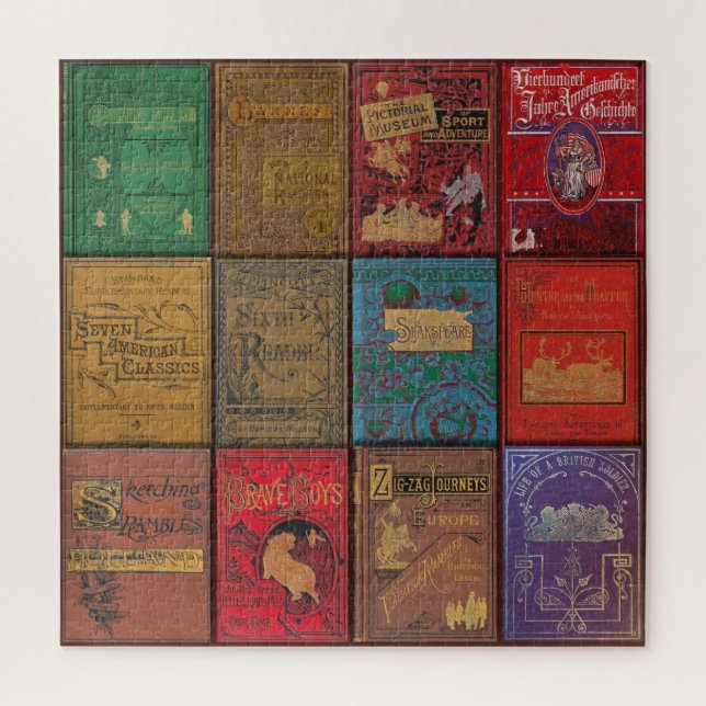 PUZZLE ANTIQUE 19E SIÈCLE LIVRES ART (Vertical)