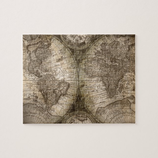 Puzzle Antique carte de l'Atlas du Vieux-Monde (Horizontal)