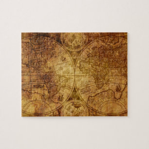 Puzzle Antique carte du monde historique