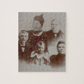 Puzzle Antique Famille Collage Photo B&W Image