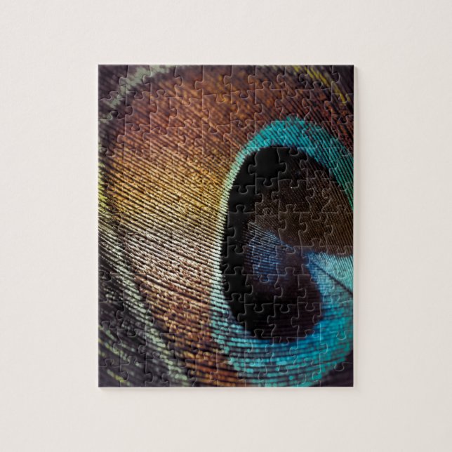 Puzzle Antique Hues Peacock Feather Eye (Vertical)
