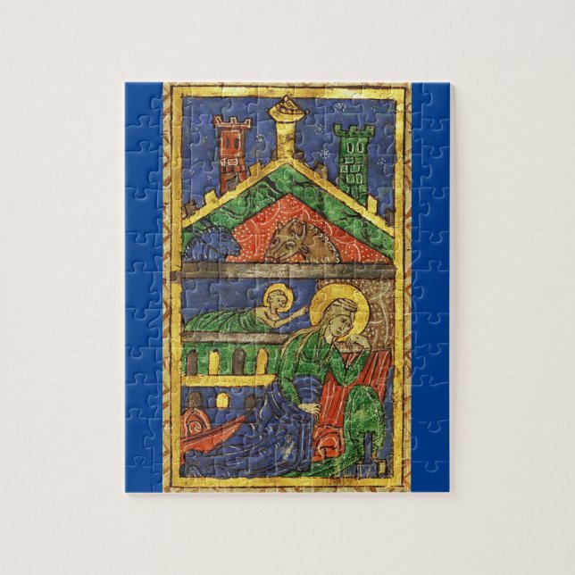 PUZZLE ANTIQUE NATIVITÉ CHRISTMAS PARCHEMENT (Vertical)