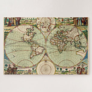 Puzzle Antique Vintage carte du monde