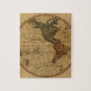 Puzzle Antique William Filament 1786 Western Hemisphere