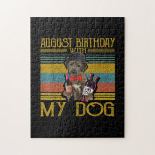 Puzzle Août Anniversaire Avec Mon Irlandais Wolfhound Dog