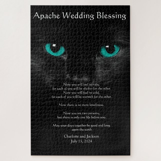 Puzzle Apache Mariage Bénédiction Chat Noir (Vertical)