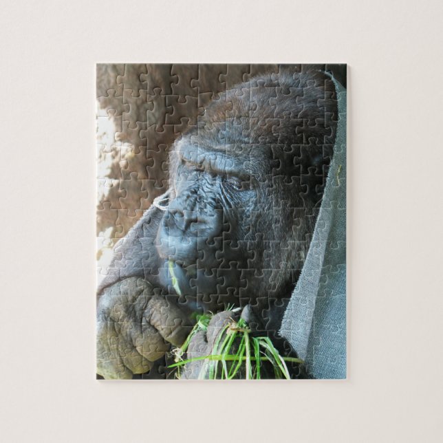 Puzzle Ape hood ~ Japonais Gorilla Manger (Vertical)