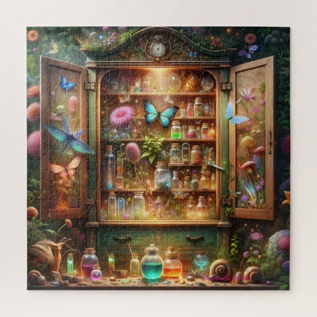 Puzzle Apothecary Butterfly Cabinet Magical Potions (Vertical)