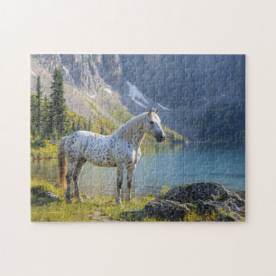 Puzzle Appaloosa Horse au bord du lac Pittoresque