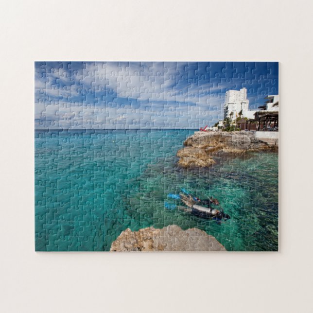 Puzzle Apprenant au piqué de scaphandre, Cozumel Mexique (Horizontal)