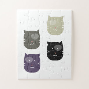 Puzzle Apprentissage à domicile C Chat mignon