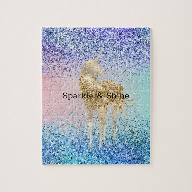 Puzzle Aqua Purple Parties scintillant Sparkle Gold Unico (Vertical)
