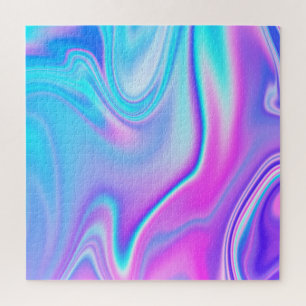 Puzzle Aqua Rose Chaud Iridescent Ombre
