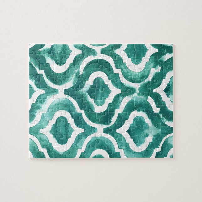 Puzzle Aquamarine Motif IV (Horizontal)
