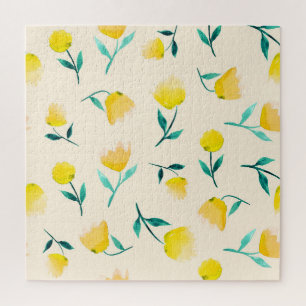 Puzzle Aquarelle Abstrait Motif de pivoine florale