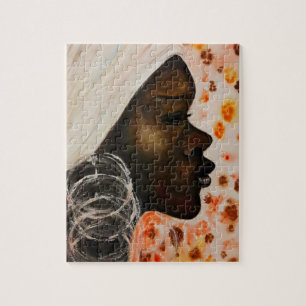Puzzle Aquarelle - beauté africaine - femme -