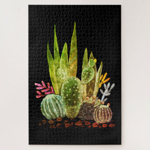 Puzzle Aquarelle, cactus