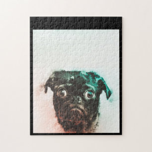 Puzzle Aquarelle carlin   Aquarelle d'art de chien de Car