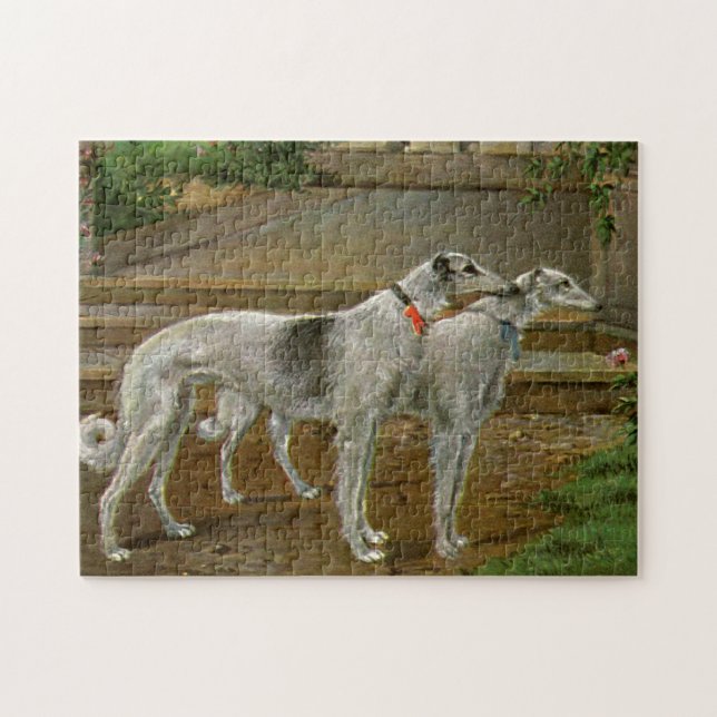 Puzzle Aquarelle de Borzoi (Horizontal)