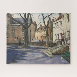 Puzzle Aquarelle de Bruges Belgique le jour du soleil