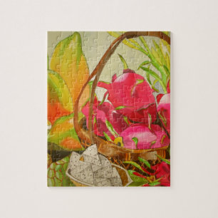 Puzzle Aquarelle de fruits tropicaux art original vie mor