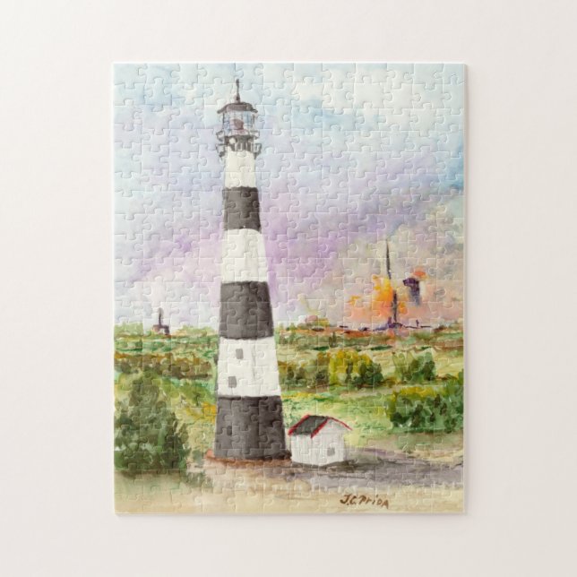 Puzzle Aquarelle de lancement de Rocket de phare de Cap (Vertical)