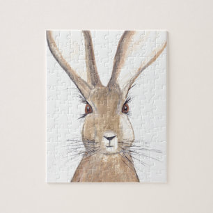 Puzzle Aquarelle de lièvre Animaux de la forêt de lapin