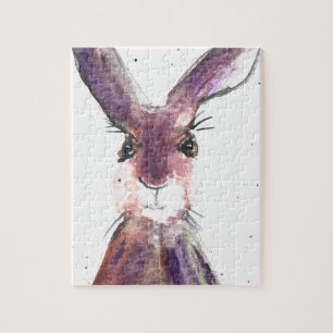 Puzzle Aquarelle de lièvre Cute lapin Lapin Animaux des b