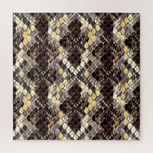 Puzzle Aquarelle de peau sauvage Motif sans couture