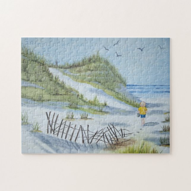 Puzzle Aquarelle de plage (Horizontal)