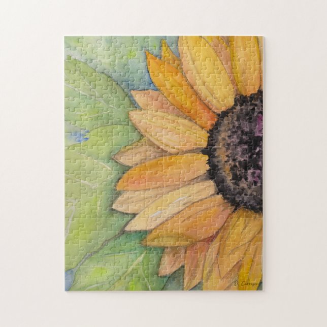 Puzzle Aquarelle de tournesol rustique (Vertical)