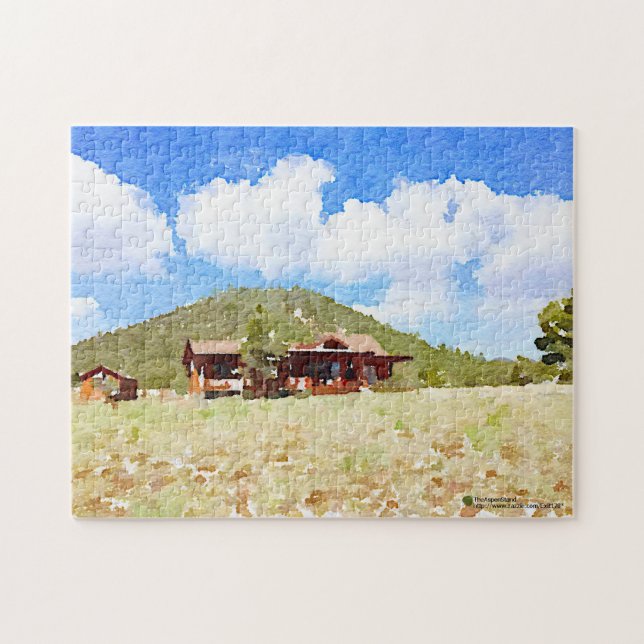 Puzzle Aquarelle des Cabines de la vie de pays (Horizontal)