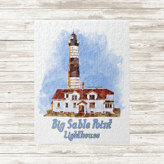 Puzzle Aquarelle du phare de Big Sable Point - Michigan