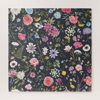 Puzzle Aquarelle Florale : Motif d'été doux.