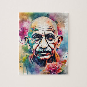 Puzzle Aquarelle Gandhi