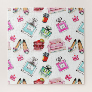 Puzzle Aquarelle Glamor : Mode Motif sans couture