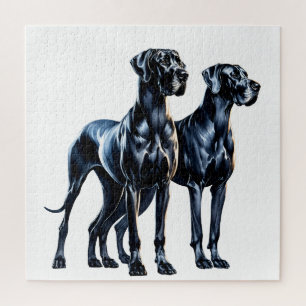 Puzzle Aquarelle Great Danes