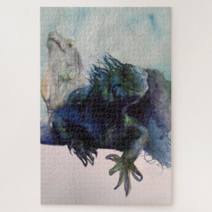 Puzzle aquarelle iguane