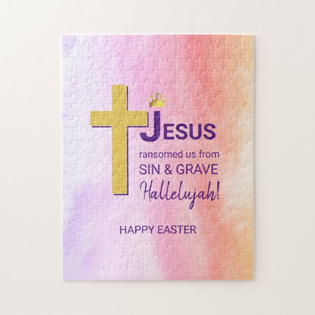 Puzzle Aquarelle JÉSUS RANSOME US Pâques chrétiennes (Vertical)