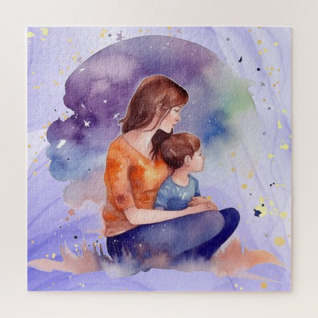 Puzzle Aquarelle Maman & Me Mère's Love Art (Vertical)