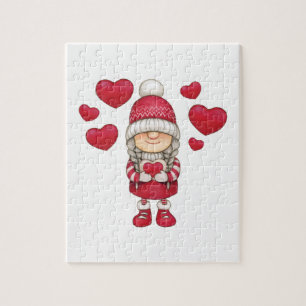 Puzzle Aquarelle mignonne main dessinée valentines jour 