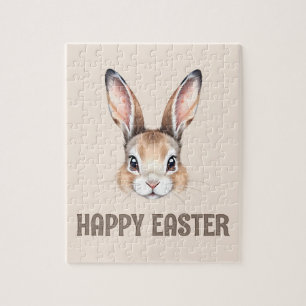 Puzzle Aquarelle moderne personnalisée Mignonne Lapin de 