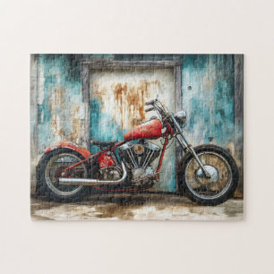 Puzzle Aquarelle moto vintage