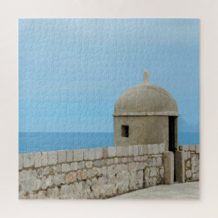 Puzzle Aquarelle peinture de la muraille de Dubrovnik