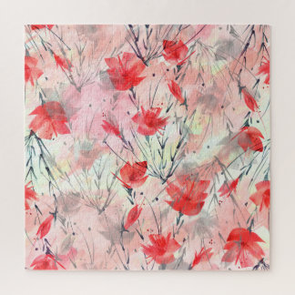 Puzzle Aquarelle Plantes Herbes Motif