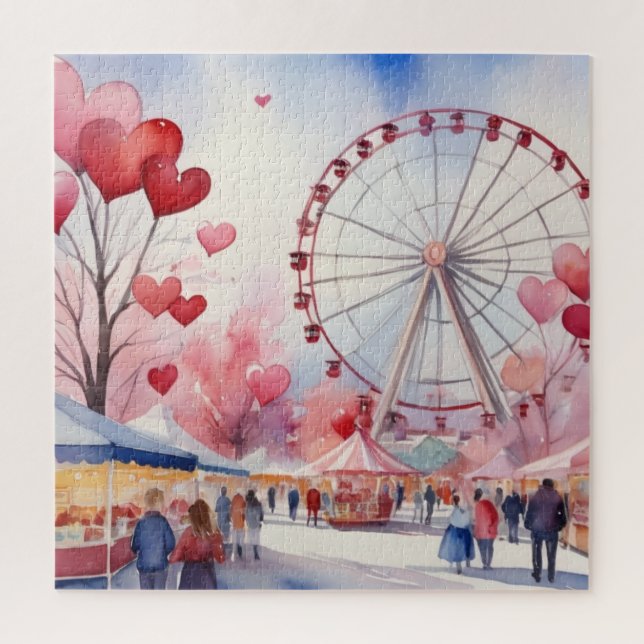 Puzzle Aquarelle Romantique Ferris Wheel (Vertical)